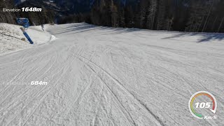 Crazy top speed at empty Kronplatz slope [upl. by Luapnaes833]