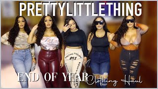 PRETTYLITTLETHING HAUL  END OF YEAR CLOTHING HAUL  CAYLA GAMBRELLE [upl. by Falk749]