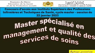 Cycle master 22 janvier 2023  Master spécialisé en management et qualité des services de soins [upl. by Aneeres945]