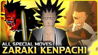 ALL ZARAKI KENPACHI SPECIAL MOVES ANIMATIONS  BLEACH BRAVE SOULS [upl. by Gosnell]