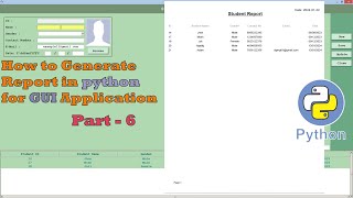 how to generate report in python  part  6  python tkinter tutorial [upl. by Marysa]