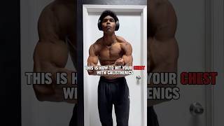 Train Your Chest With Calisthenics 🔥calisthenics chestworkout [upl. by Dorsey843]