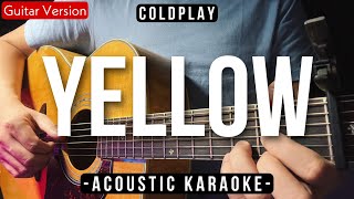 Yellow Karaoke Acoustic  Coldplay HQ Backing Track [upl. by Oicelem]