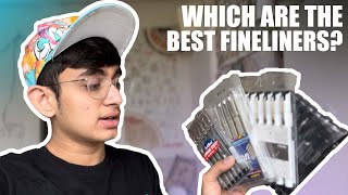 WHICH ARE THE BEST PEN FINELINERS  OHUHU VS BRUSTRO VS MICRONS VS ARTLINE [upl. by Ecirtaemed]