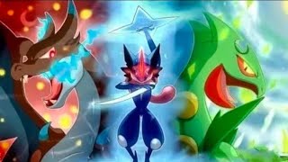 Ashs Greninja evolution THEME SONG Pokémon XYZ [upl. by Isdnil350]