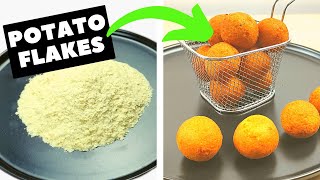 Make fried potato balls in 2 minutes with potato flakes  This recipe has everyone amazed [upl. by Namara]