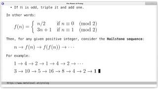 Collatz Conjecture in Prolog [upl. by Arnaud190]