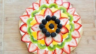 FRUIT PIZZA RECIPE  Easy and fun dessert [upl. by Albertina431]