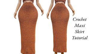 Crochet Maxi Skirt Tutorial [upl. by Okwu]