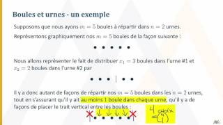 Boules et urnes  Nombre de solutions entières positives à une équation [upl. by Ahtaga]