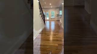 Hardwoods are finished Whatcha think hardwoodfloors dreamhome construction [upl. by Lapo922]