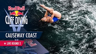 Leaping off Cliffs at Causeway Coast NIR  ROUND 2 REPLAY  Red Bull Cliff Diving World Series 2024 [upl. by Ajnek]