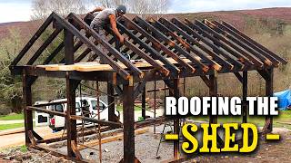 Building the Roof of My Wooden Shed  S2E7 [upl. by Chari]