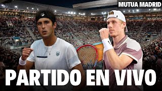 TOMAS ETCHEVERRY VS DENIS SHAPOVALOV  2° RONDA MUTUA MADRID  PARTIDO EN VIVO [upl. by Aerdnael]