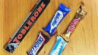 Satisfying Video Yummy Candies Unboxing TOBLERONE Chocolate  Snickers Milky Way Bounty [upl. by Lednek862]