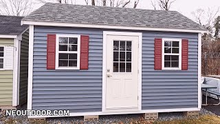 💙💙10x14 SHED  SHE SHED  MAN CAVE  STORAGE IDEAS  VIRTUAL SHED TOUR 33 [upl. by Notle]