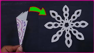 Como hacer copos de nieve con papel fácil [upl. by Alair]