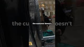 Customer ordered Coffee less than 1 minute away london coffee delivery funny londonhustle [upl. by Hermie]