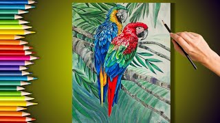 LAPAS MACAW  LAPICES DE COLOR COLOR PENCILS [upl. by Claudetta]