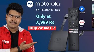 Motorola 4K Android Tv Stick launched in India 🔥  Should you buy this [upl. by Zerat220]