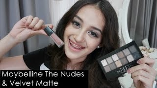 REVIEW amp TUTORIAL  Maybelline The Nudes amp Velvet Matte  BAHASA  Nadya Aqilla  Indonesia [upl. by Garmaise]