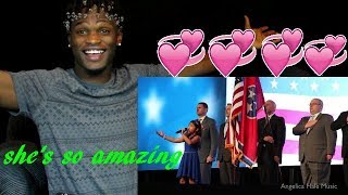 Angelica Hale Singing USA National Anthem  Aflac Focus 2017  reaction [upl. by Ferrick]