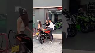 Girl Rider ⚠️ Boy Attitude 😜 Ktm 🗡️ song music love ttf boysvsgirls bike ktm girls [upl. by Bran]