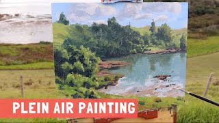 How to Paint a Coastal Landscape EN PLEIN AIR in Oils [upl. by Phippen]