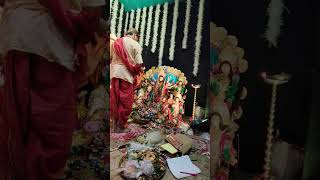 Amader pandele Maa Durgaar last puja🥲 Nebadhai Yuba Gosthitrending pujavlog [upl. by Hgielram572]