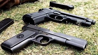 TT vs Beretta 9mm vs 30 Bore pistol [upl. by Hnim]