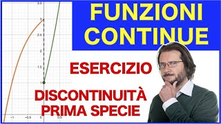 Funzioni continue esercizio sulla discontinuità di prima specie [upl. by Nemra]