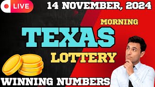 Texas Morning Lottery Results For  14 Nov 2024  Pick 3  Daily 4  All or Nothing  Powerball [upl. by Harvie]