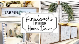 DIY KIRKLANDS INSPIRED HOME DECOR  DOLLAR TREE HOME DECOR DIYS  KIRKLANDS INSPIRED FARMHOUSE DECOR [upl. by Rabush]