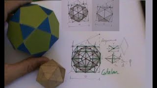 Triacontaedro rómbico circunscrito a icosidodecaedro a partir de icosaedro truncado de tipo 1 [upl. by Adamek]