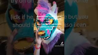 if 6800 people send me 1 I can get him furry fursuit convention awu2024 hallowmoon cringe [upl. by Aytak]