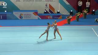 Lili David amp Julie Philouze FRA  2023 ACRO European silver medallists Junior Balance [upl. by Garson]