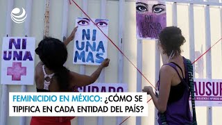 Feminicidio en México ¿Cómo se tipifica en cada entidad del país [upl. by Pelagias277]