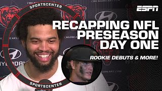 NFL PRESEASON DAY ONE RECAP 🔥 Caleb Williams QB rookies amp vets show out  SportsCenter [upl. by Fontes]