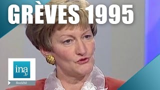 Grèves 1995 Nicole Notat quotIl faut aujourdhui un syndicalisme fort et efficacequot  Archive INA [upl. by Lubba]