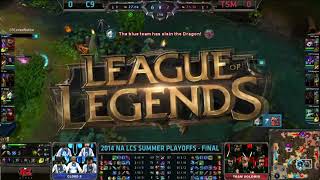 C9 vs TSM Playoff Final Highlights Game 1 S4 NA LCS Summer 2014 Playoffs Cloud 9 vs Team Solomid [upl. by Novyat]