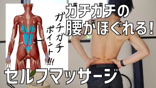 ガチガチの腰に効く！簡単腰痛セルフマッサージのやり方 [upl. by Peursem]