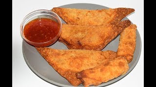 Jumbo Fried Pork Wonton Recipe  Crispy Pork Wontons Recipe [upl. by Ericha]