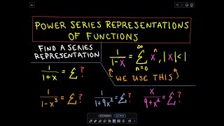 ❖ Power Series Representation of Functions ❖ [upl. by Gabriele]