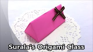 Origami  Triangle prism Box  종이접기  삼각형 상자 [upl. by Etnuhs901]