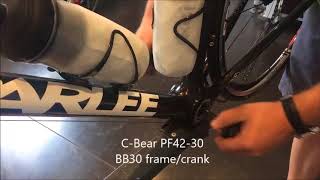 Installation CBEAR PF4230  BB30 frame with BB30 crankset [upl. by Lucina]