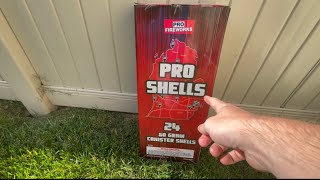 Demo of the pro Shells 24 pack from pro Fireworks 💥🧨 [upl. by Ydoc]