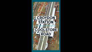 Croydon Station and Coolstore Road level crossing removal time lapse [upl. by Heddi]