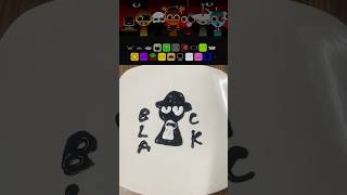 I drew a Black from Sprunki on a magic plate Simon sprunki incredibox [upl. by Niveg]