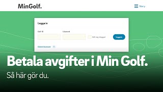 Så betalar du avgifter i Min Golf [upl. by Tur52]