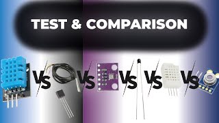 🌡️ Temperature sensors comparison  DHT11 VS DHT22 VS DS18B20 VS BMP280 VS THERMISTOR VS MLX90614 [upl. by Haneehs]